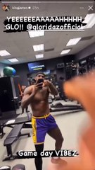 LeBron James promotes GloRilla's new single, dancing to it in the locker room