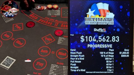 ULTIMATE TEXAS HOLD 'EM in LAS VEGAS! HE TOOK MY GREEN CHIP!! NICE WINNING SESSION!