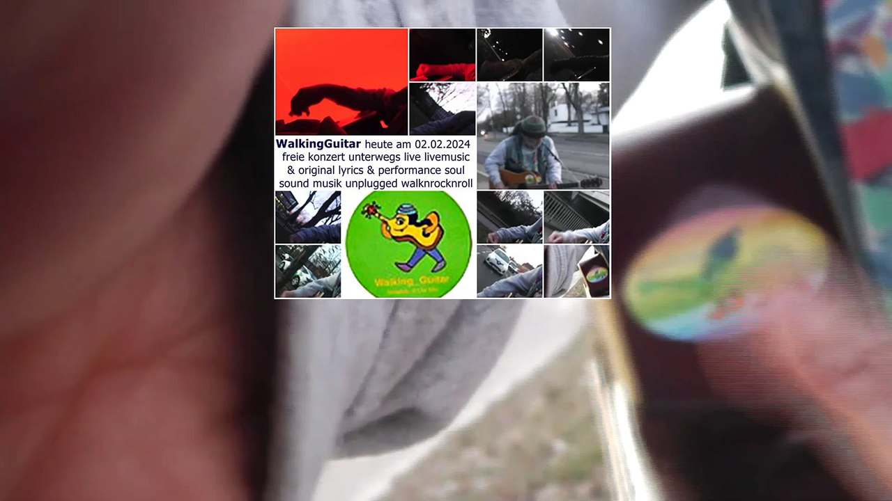 WalkingGuitar heute am 2.Februar 2024 freie konzert unterwegs graduit concert sur le chemin live livemusic & original lyrics & performance walknrocknroll promenade musicale musical travel musikalische spaziergang