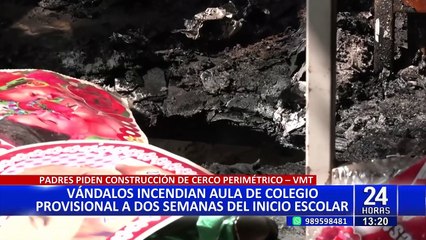 VMT: padres de familia denuncian ataque vandálico contra centro educativo por cuarta vez