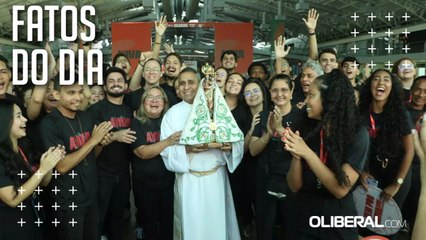 Imagem Peregrina visita participantes do 'Aviva 2024', no Hangar