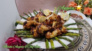 أجنحة الدجاج بصوص الباربكيو إعداد انخيلا Alitas de pollo con salsa barbacoa