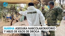 Marina asegura narcolaboratorio y miles de kilos de droga valuada en 700 millones de dólares