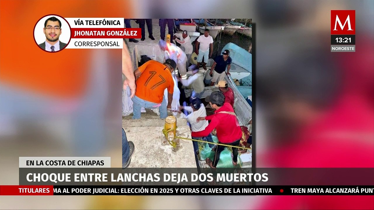 Dos personas perdieron la vida tras un choque de lanchas en Chiapas