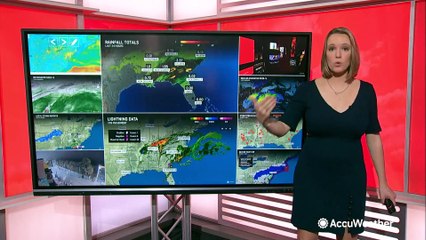 Storms that struck the Southeast with heavy rain moving north with wintry weather