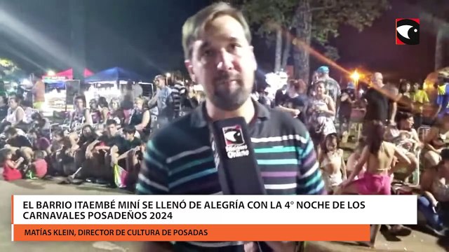 El barrio Itaembé Miní se llenó de alegría con la 4° noche de los Carnavales Posadeños 2024