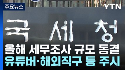 올 세무조사 규모 그대로...유튜버·해외직구 등은 주시 / YTN