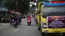 Distribusi Logistik Pemilu ke 9 Kecamatan, KPU Samosir Sewa Puluhan Truk