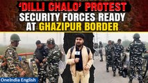 Farmers’ Protest: Security Forces get ready at the Ghazipur border as march begins | Oneindia News
