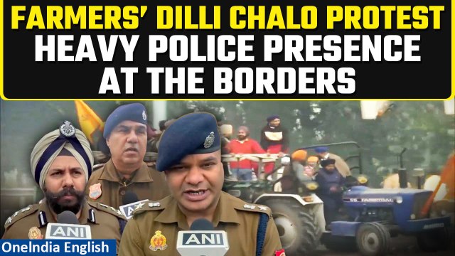 Farmers’ Protest: Heavy police presence at Delhi borders as Farmers’ begin their march | Oneindia