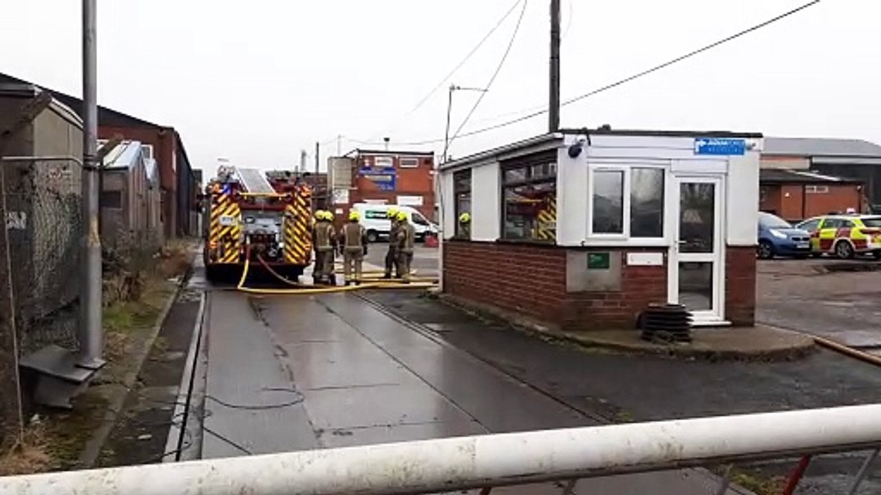 Fire at a unit on Sprint  industrial estate,  Four Ashes