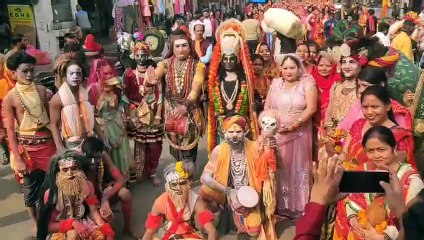 अलवर के बजाजा बाज़ार गोविंद देव मंदिर से निकली शोभायात्रा