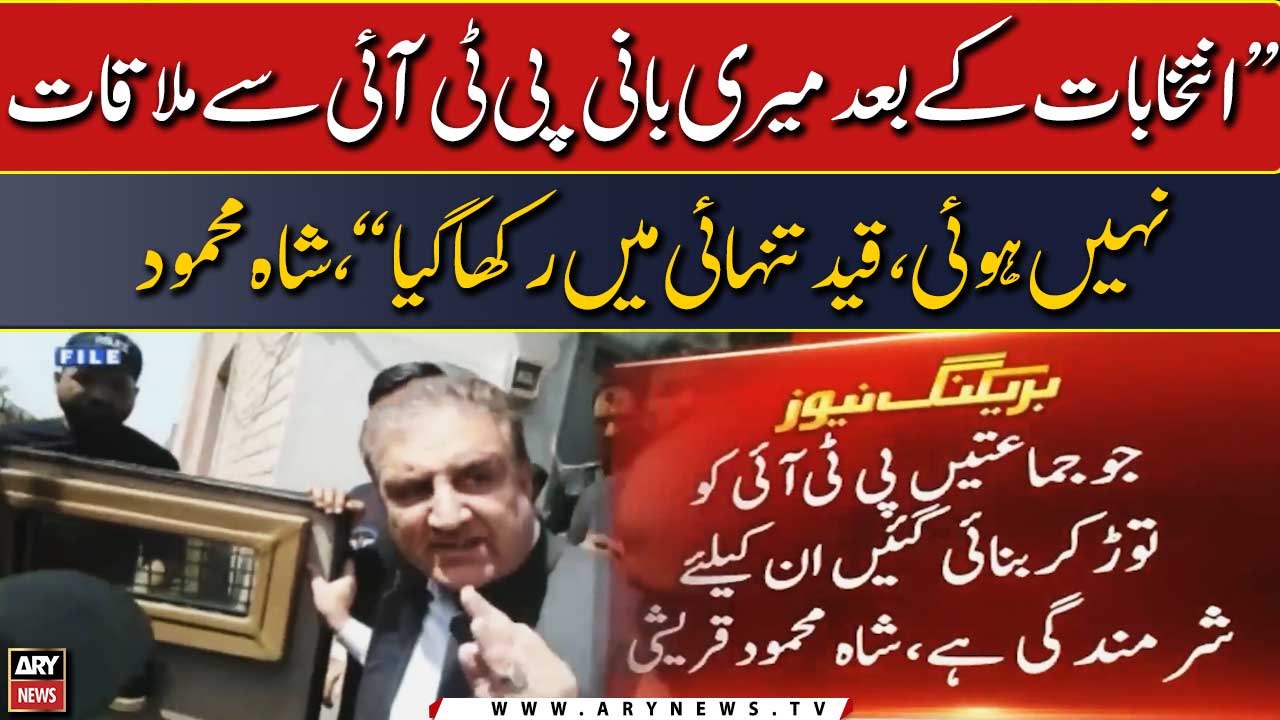 "PTI ke nojawano ko mubarakbad deta hoo," Shah Mahmood Qureshi