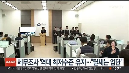 세무조사 '역대 최저수준' 유지…"탈세는 엄단"