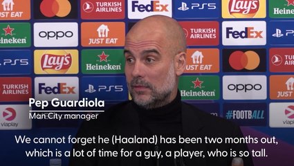 Guardiola urges patience from Haaland ahead of Champions League return