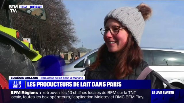 Eugénie Gallais (productrice de lait dans la Manche): On a beaucoup d'investissements, beaucoup d'emprunts et on aimerait bien payer nos factures à la fin du mois