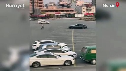 Hastane otoparkında drift! Cezadan kaçamadı