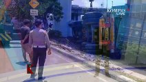 Hindari Motor Menyalip, Truk Kontainer Terguling di Jalan Lodan Raya Jakut