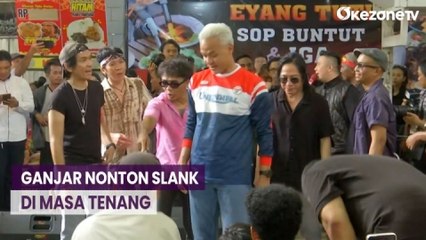 Sehari Jelang Pencoblosan, Ganjar Nonton dan Duet Bareng Slank di Semarang