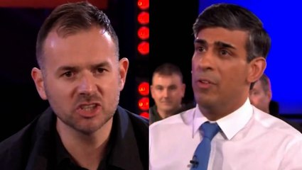 Watch: Man rants furiously at Rishi Sunak over Covid vaccine