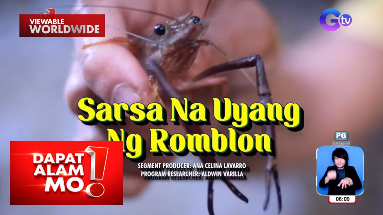 “Sarsa na uyang” ng Romblon, tikman! | Dapat Alam Mo! - video Dailymotion