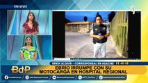 Huacho: hombre en aparente estado de ebriedad irrumpe con su motocarga en hospital