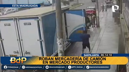 Santa Anita: banda de delincuentes asaltan camión de mercado Productores en segundos
