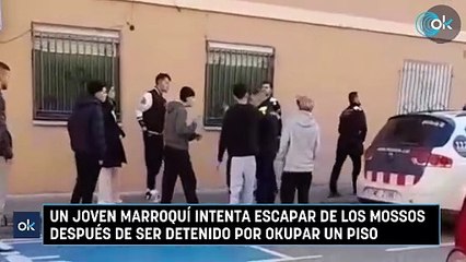 Un joven marroquí intenta escapar de los Mossos después de ser detenido por okupar un piso