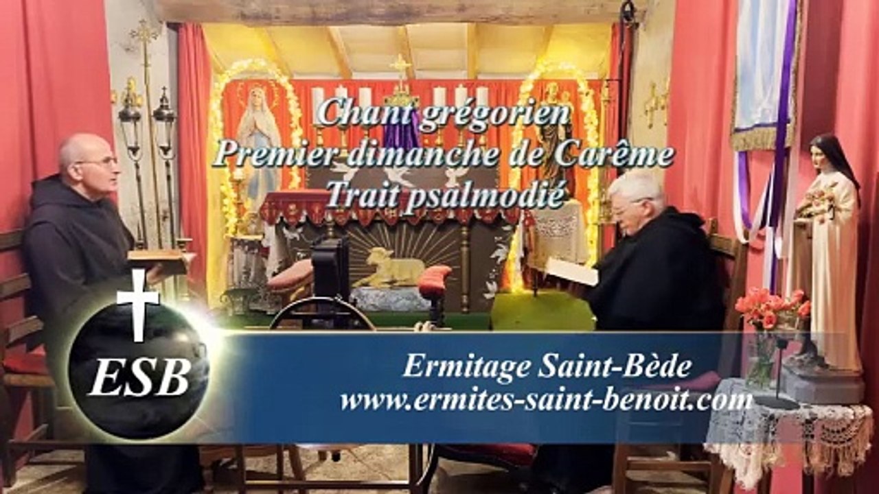 Trait « Qui habitat » du Premier dimanche de Carême (version psalmodiée, rite traditionnel), interprété par Frère Toussaint et Jean-Claude Guerguy