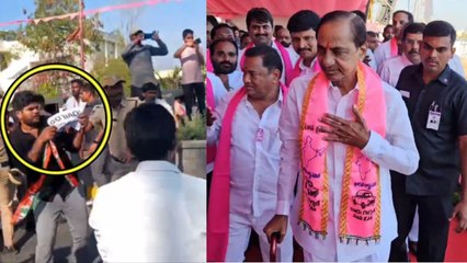 KTR కాన్వాయ్ మీద కోడి గుడ్లు విసిరిన యూత్ కాంగ్రెస్ | BRS Meeting At Nalgonda | Telugu Oneindia