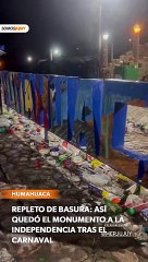 Basura en el monumento a la Independencia