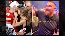Travis Kelce asks Taylor Swift important question while singing ‘You Belong With Me’ during Super Bowl afterparty