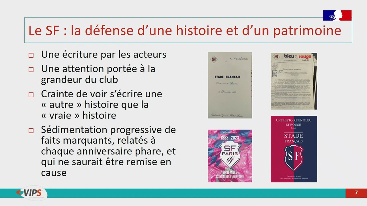 Journée d'étude - Histoire et archives des fédérations sportives - 10/22 - Les clubs sportifs et leur histoire. Les cas du SF et du RCF
