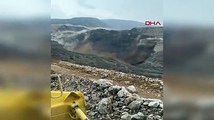 Erzincan'da altın madeninde toprak kaymasının görüntüleri ortaya çıktı