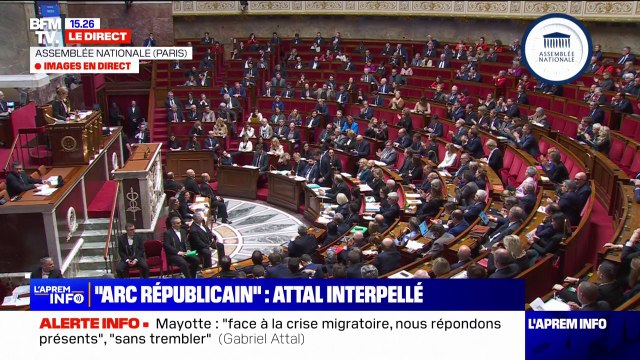 Gabriel Attal interpellé par Cyrielle Chatelain (EELV): Allez-vous continuer à faire passer des lois qui reprennent le programme de Jean-Marine Le Pen?