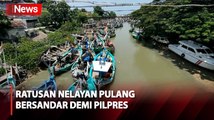 Jelang Pencoblosan, Ratusan Nelayan Pulang Bersandar di Pelabuhan Tasikagung Rembang