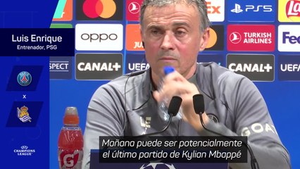 Download Video: Luis Enrique en rueda de prensa: Mbappé y Real Sociedad