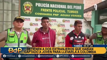 Tumbes: detienen a sujetos que captaron a joven para llevarla a Colombia y explotarla sexualmente