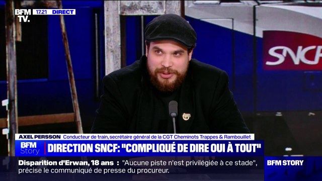 Axel Persson (CGT Cheminots): Il y aura grève [ce week-end] compte tenu du fait que la direction n'a pas accédé à la satisfaction des revendications exprimées ces dernières années