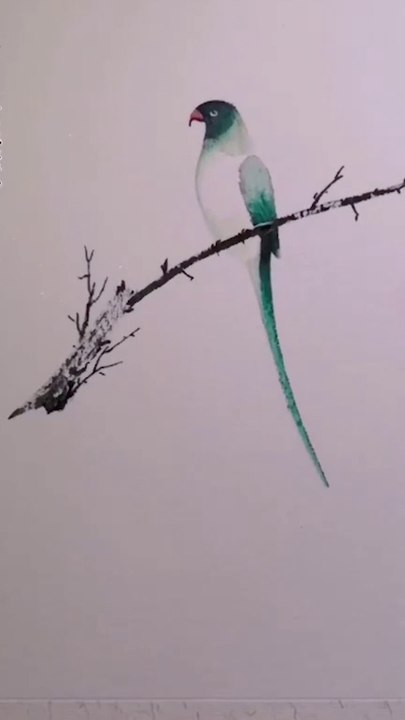Easy Parrot painting tutorial