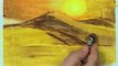 Desert Oil Pastels drawing tutorial