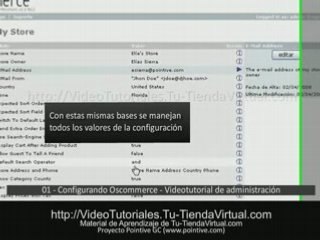 Videotutorial 01 - Configuración Básica de Oscommerce
