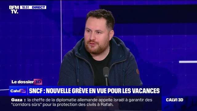 Julien Troccaz (secrétaire fédéral SUD-Rail): Le PDG de la SNCF devrait vite rouvrir des négociations s'il veut que les trains roulent ce week-end