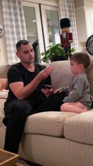 Boy Perplexed By Magic Trick