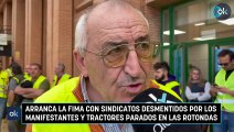 Arranca la FIMA con sindicatos desmentidos por los manifestantes y tractores parados en las rotondas