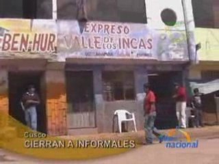 CIERRAN A INFORMALES - CUSCO