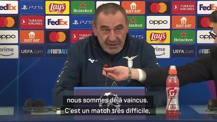 Lazio - Sarri : "Si on commence à penser que c'est impossible..."