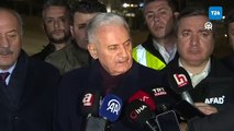 Maden ocağına giden Binali Yıldırım'dan 