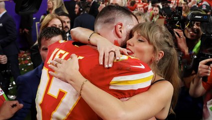NFL mics capture Travis Kelce’s sweet message to Taylor Swift after winning Super Bowl