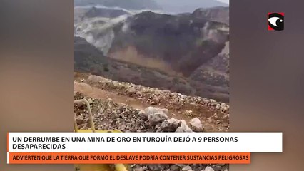 Un derrumbe en una mina de oro en Turquía dejó a 9 personas desaparecidas